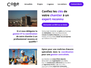 Qwake - Landing page architecture et conduite chantier