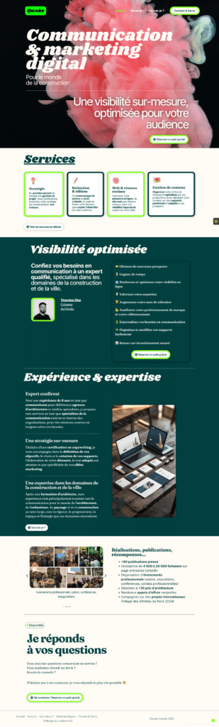 Site web de Qwake Communication & marketing digital